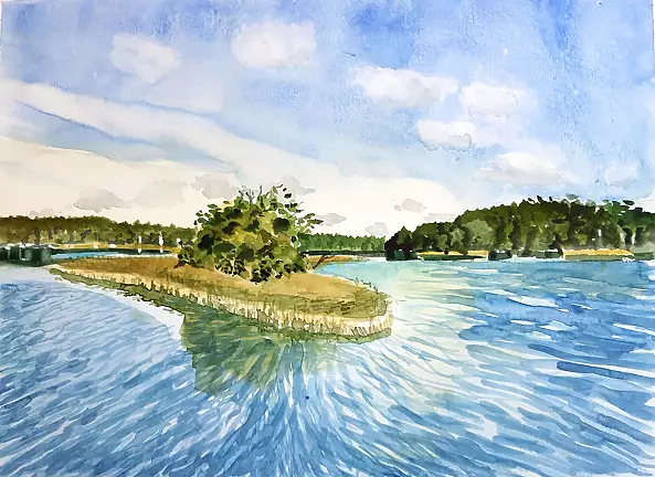 Zdzisław Rutkowski - Sails on Lake Necko - Augustów