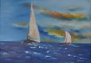 Maria Sularz - Sailboats II