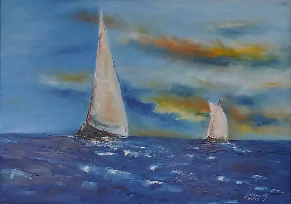 Maria Sularz - Sailboats II