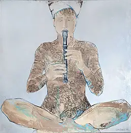 Sylwia Mużyło, Zaklinaczka, Масляная картина - холст, 100 x 100