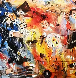 Dariusz Grajek, Passionnée de voltige..., Peinture acrylique - toile, 120 x 80
