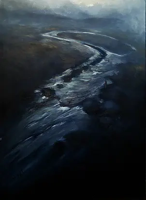 Hubert Jabłoński - Una curva del fiume