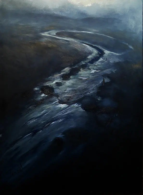 Hubert Jabłoński - Una curva del fiume