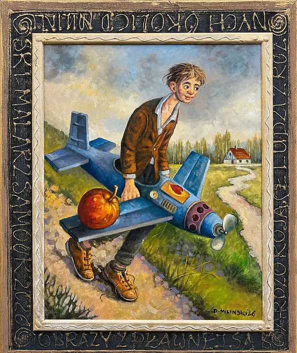 Dariusz Miliński, Pretendente di Eva, Quadro a olio - tela, 40 x 50