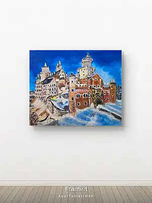 Krystyna Mościszko, Castello di Checina, Dipinto acrilico - tela, 50 x 40