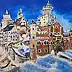 Krystyna Mościszko, Castello di Checina, Dipinto acrilico - tela, 50 x 40