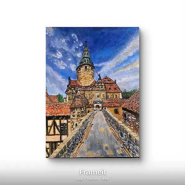 Krystyna Mościszko - Schloss Czocha auf Leinwand,