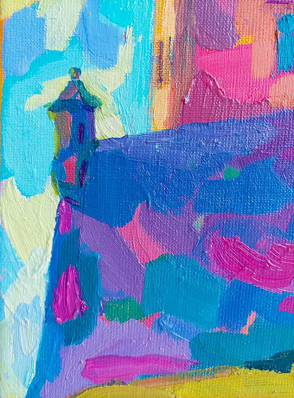 Anastasiia Kurkova, Zamek Pieskowa Skała, Obraz olejny - płótno, 70 x 60