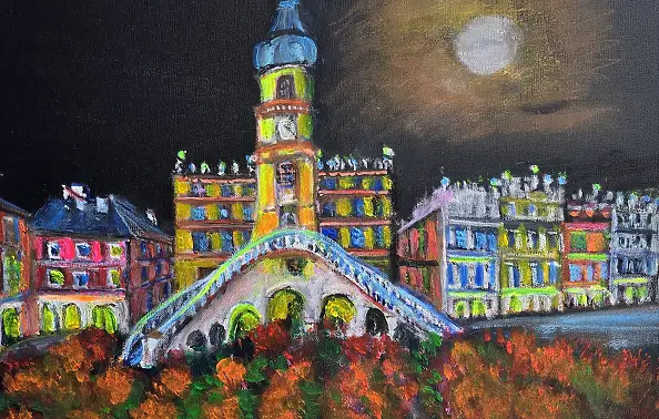 Krystyna Mościszko, Замосц, Акрилова картина - холст, 50 x 40