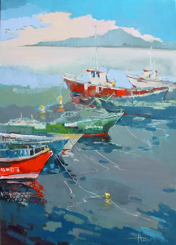 Henadzy Havartsou, Zanim morze znów zawoła, Obraz olejny - płótno, 50 x 70