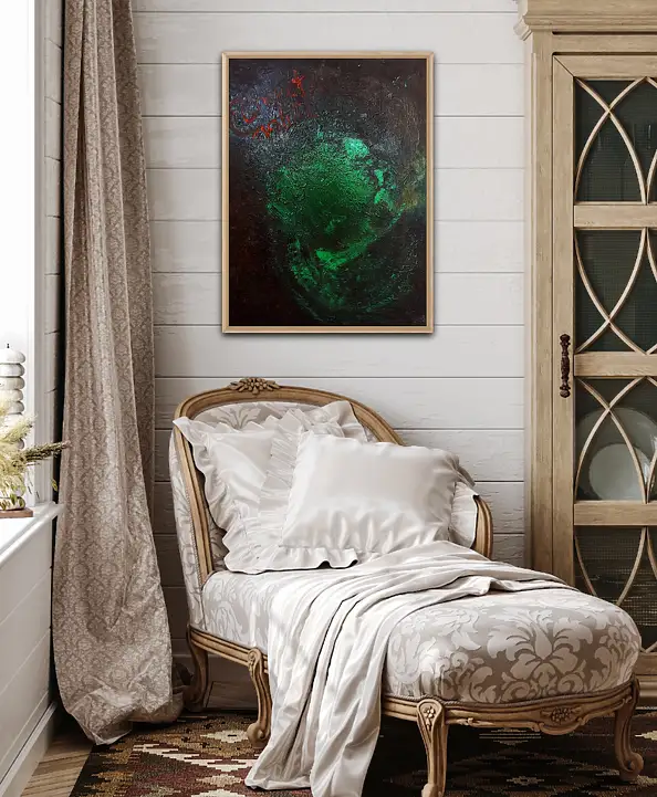 Iwona Jabłońska, Embryo, Watercolors, Impasto, Other, Glaze, Acrylic painting, Oil painting, Relief, Mixed media, Tempera - panel, 50 x 70