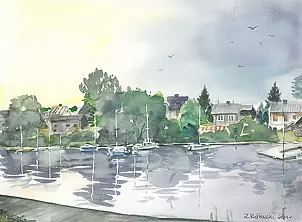 Zdzisław Rutkowski - Bay yacht in Rajgród / podlaskie /