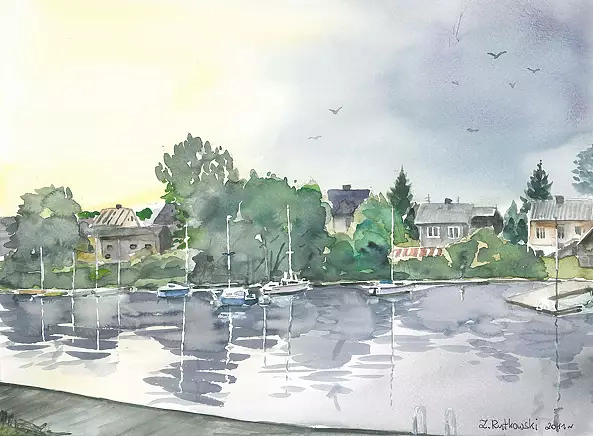 Zdzisław Rutkowski - Zatoka jachtowa w Rajgrodzie/podlaskie/