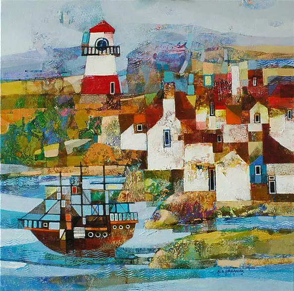 Alicja Słaboń Urbaniak - Bay with lighthouse