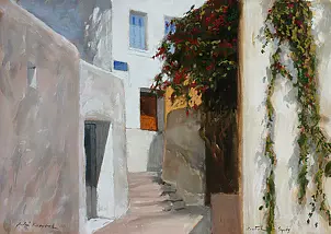   - Sac in Ermoupoli 70x100 gouache crayon