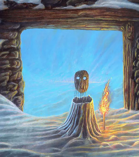 Krzysztof Polaczenko, Sospeso, Dipinto acrilico - pannello, 50 x 70