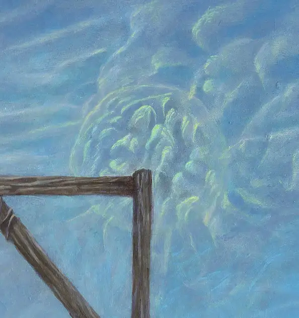 Krzysztof Polaczenko, Sospeso, Dipinto acrilico - pannello, 50 x 70