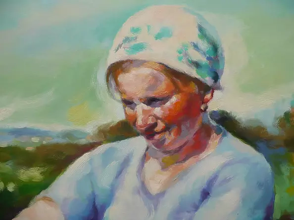 Barbara Gulbinowicz - Collecting raspberries