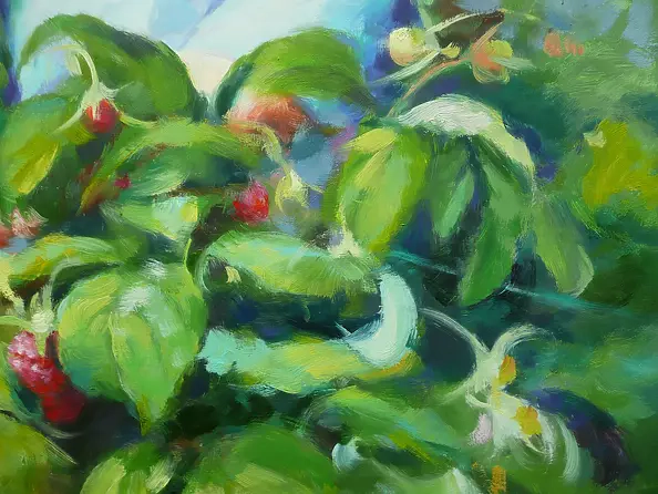 Barbara Gulbinowicz - Collecting raspberries