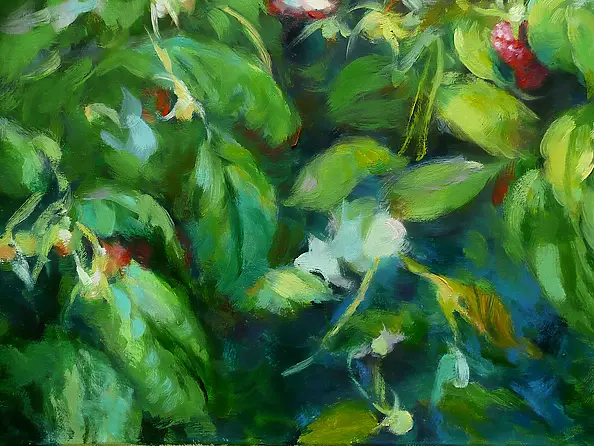 Barbara Gulbinowicz - Collecting raspberries