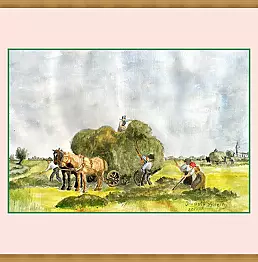 Rudolf Zmełty - haymaking
