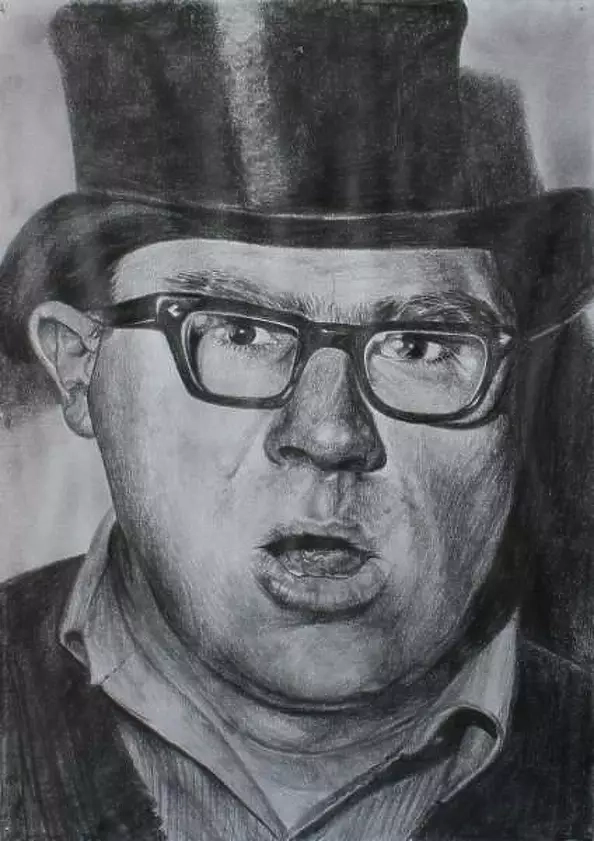 Agnieszka Kurlenda - Zdzislaw Beksiński pencil sketch
