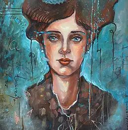 Katarzyna Bruniewska Gierczak, Со счастьем на лице, Масляная картина - холст, 50 x 60