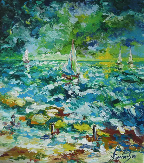 Jerzy Stachura - sailing green