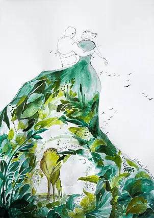 Adriana Laube - green dress