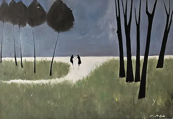 Mariusz Makuła, Zielona trawa, Obraz olejny - płótno, 100 x 70