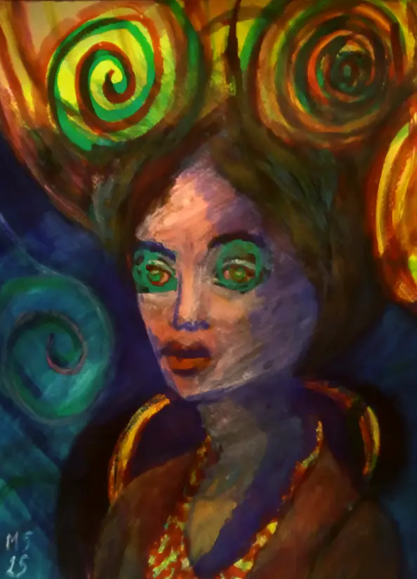 Marzena Salwowska - Green-eyed gorgon in a turban