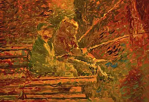 Eryk Maler - Green and red, red, 80x120 cm, Eryk Maler, 2020