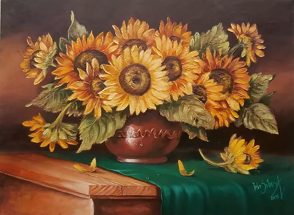 Piotr Sobczyk - green tablecloth