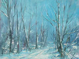 Kazimierz Komarnicki - Strada forestale invernale