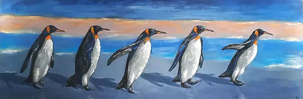Krystyna PALCZEWSKA - Winter is Coming - Penguins II