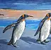 Krystyna PALCZEWSKA - L'hiver arrive - Penguins II