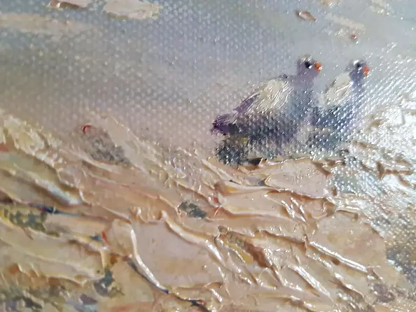 Bożena Mozolewska - Zima na plaży w Grzybowie