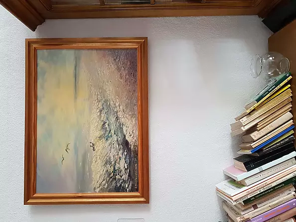 Bożena Mozolewska - Zima na plaży w Grzybowie