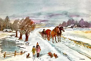 Ewa Zakrzewska - Winter auf dem Land.