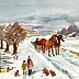 Ewa Zakrzewska - Winter in the countryside.