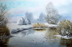 Marek Szczepaniak - Zima nad stawem