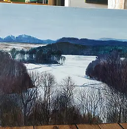 Olga Wielogórska, Зима, Акрилова картина - холст, 70 x 60