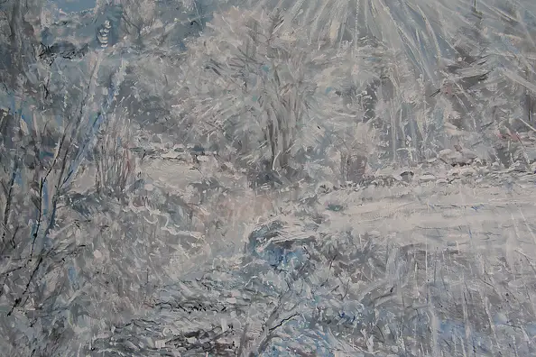 Eryk Maler, Winter, beginning of winter, 2026, Oil painting - canvas, 150 x 100