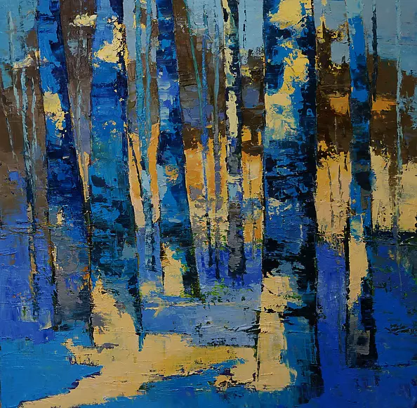 Daniel Gromacki - Winter in the Forest. birches