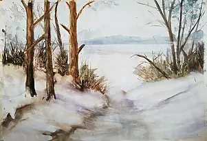 Krzysztof Marek - Winter view from the forest