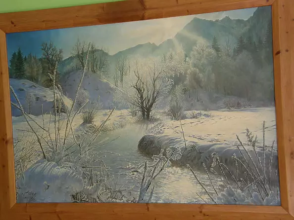 Eryk Maler - Winter, willows, sunrise, 1980 - E'ryk Painter