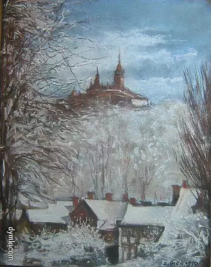 Zbigniew Bień - Winter of the castle in the background