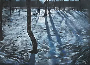 Andrzej Siewierski - Winter behind the house