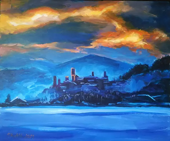 Renata Rychlik - Winter night in Castell'Arquato