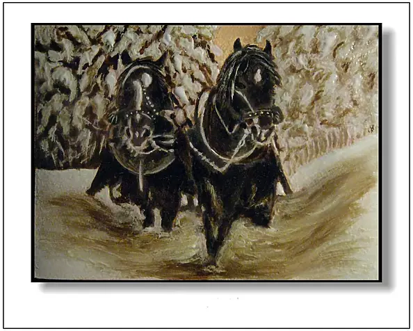 Jolanta Dusza - Zimowa wieczorna przejażdżka